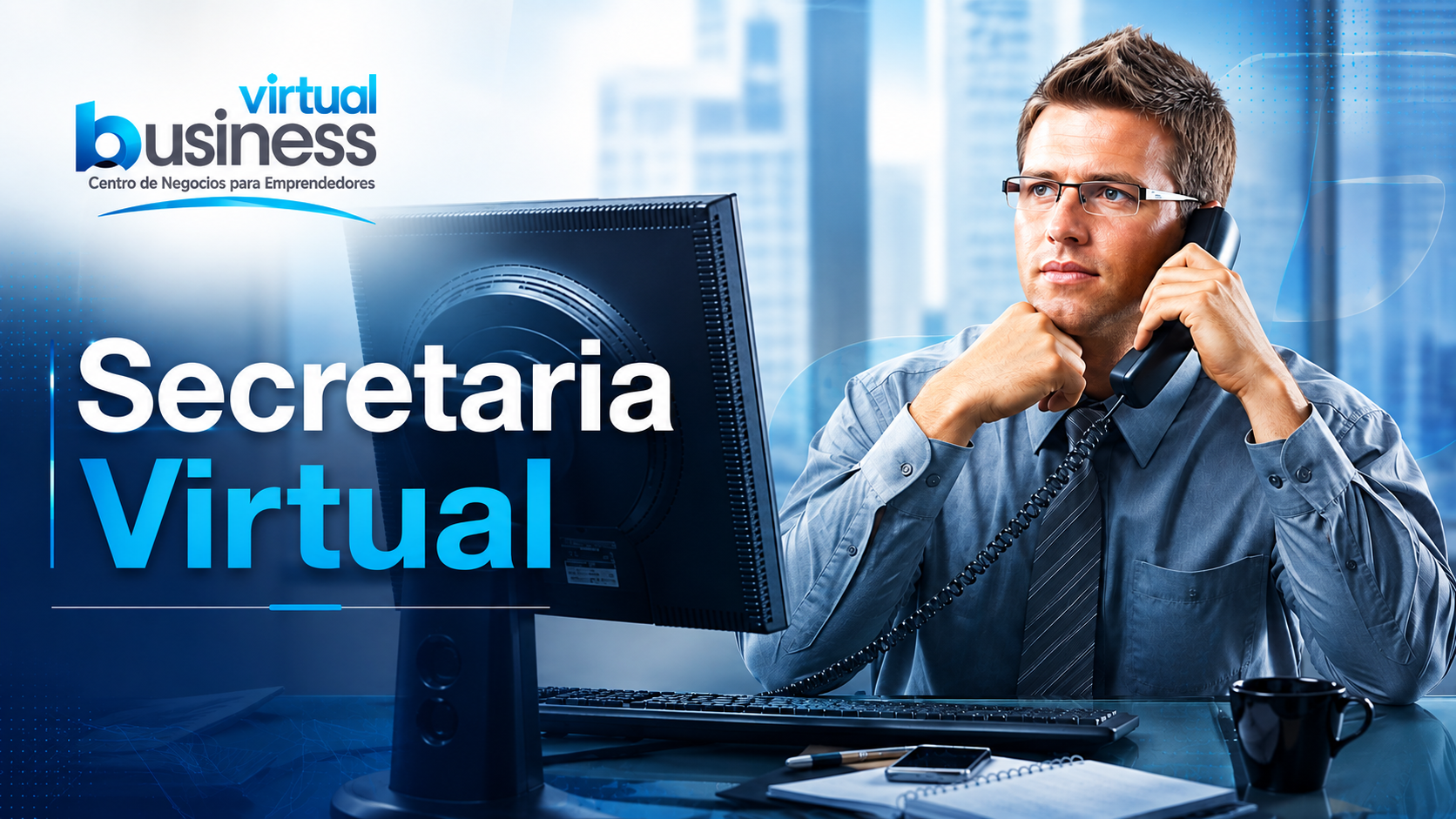 Ejecutiva atendiendo llamadas empresariales