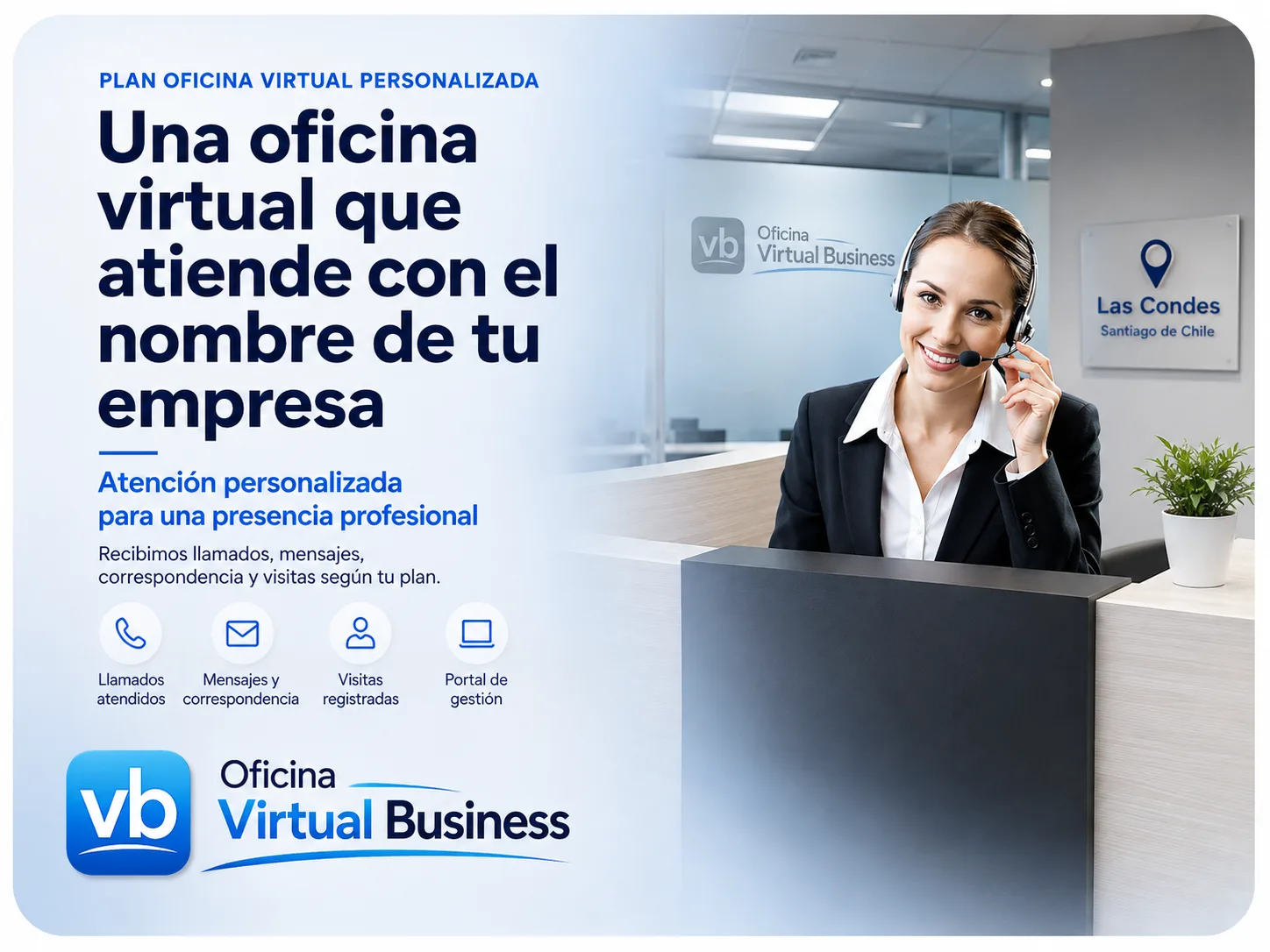 Plan Oficina Virtual Personalizada de Oficina Virtual Business con atención y recepción